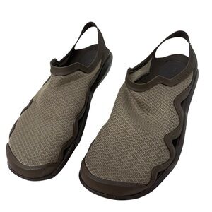 Crocs Swiftwater Mesh Wave Mens Size 9 Brown Water Sandals Rubber Slingback
